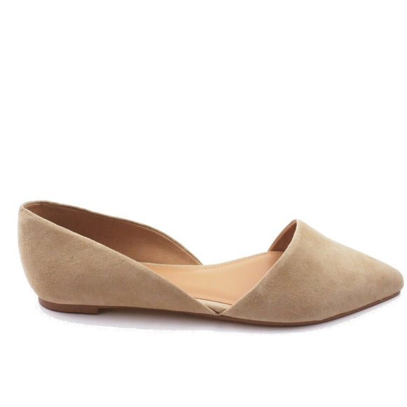 New JCREW Zoe Suede d'Orsay Flats in Saddle - Picture 2 of 5